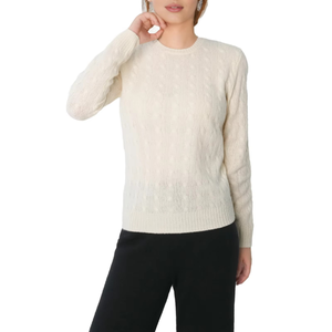 Pull en laine 100% à col rond, à manches longues, épais, chaud, ajusté, décontracté, pour femmes, en gros, personnalisable - Product Image 2