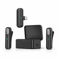 Kit de microphone cravate sans fil DX02 avec suppression du bruit, ensemble de micros à condensateur pour streaming, interviews et enregistrements