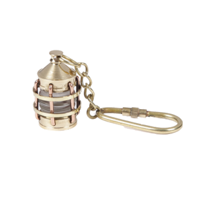 พวงกุญแจโคมไฟหรูหราทันสมัยทำจากทองเหลืองสีขาวพร้อมพิมพ์ลายนูนอุปกรณ์โลหะคุณภาพสูง - Product Image 2