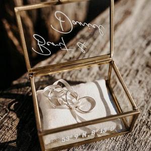 Cajas de joyería decorativas doradas de lujo Nuevo Hogar y regalo Cajas de metal de vidrio de latón decorativas de lujo - Product Image 2