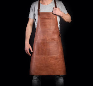 <b>Waterproof</b> Wholesale Exporter of Top Grade BBQ Cooking Leather <b>Apron</b> at Best Price LAN-0279 - Product Image 2