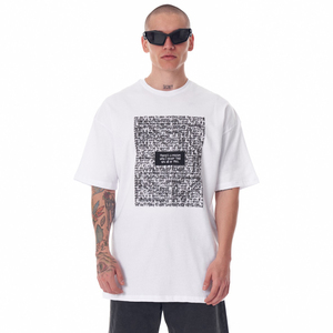 Nuova Tendenza: T-shirt da Uomo in Cotone Pesante di Alta Qualità, Personalizzabile con LOGO, Oversize, Girocollo, con Spalle Cadenti - Product Image 1
