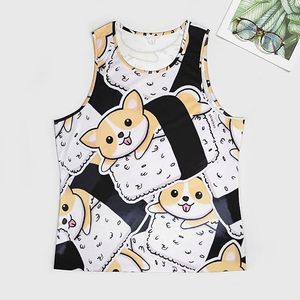 Camiseta sin mangas Lovely <span class=keywords><strong>Chihuahua</strong></span> Sushi para hombre, de secado rápido, transpirable, ecológica, para entrenamiento, gimnasio, fitness - Product Image 2