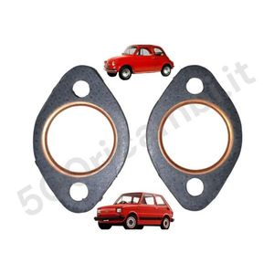 Joints de culasse génériques FIAT 500 EPOCA & 126 COPPIA GUARNIZIONE MARMITTA LATO SCARICO COLLETTORI - Product Image 1