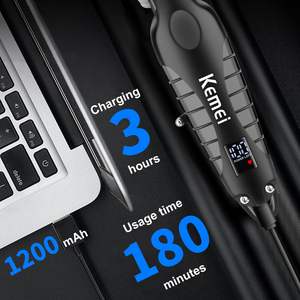 Kit Profesional de Recortadora de Pelo Eléctrica Inalámbrica para Hombre, Recortadora con Cuchilla en T de Corte Cero, con Fuente de Alimentación USB y Batería - Product Image 1