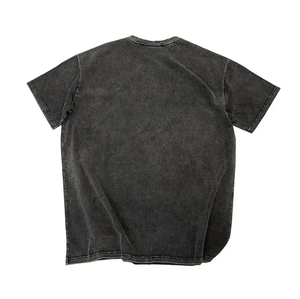 Camisetas impresas personalizadas lavadas con ácido 100% algodón Ropa de fitness de la mejor calidad con bordado personalizado - Product Image 2