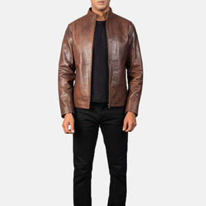 OTM เสื้อโค้ทผู้ชายสำหรับฤดูหนาว, เสื้อโค้ทหนังแกะสีน้ำตาลเสื้อแจ็คเก็ตให้ความอบอุ่นทันสมัยกระเป๋าของตกแต่งราคาไม่แพง - Product Image 4