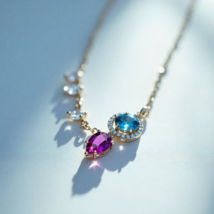 สร้อยคอสำหรับผู้หญิงที่มีคุณภาพสูงด้วยตาของ Horus ธรรมชาติสร้อยคอโซ่หินหลายแบบสำหรับเป็นของขวัญ - Product Image 5