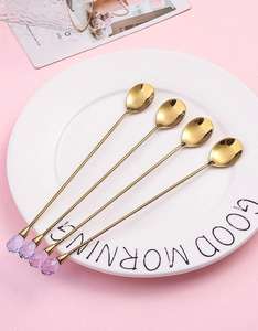 Shell Cocktail Cuillère Oxydé Ton Or Vintage Champagne Agitateur Longue Boisson Cuillère Bar Chariot Accessoires Vintage Vaisselle 2023 - Product Image 2