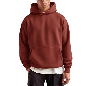 High Quality Custom Blank French Terry Sweatshirt Hoodies for Men Streetwear Oversized <b>Drop</b> Shoulder Hoodies for Factory - Product Image 5