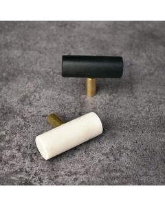 MUGHALCRAFTS Modern Luxury round Bar Stone <b>Pull</b> Knob <b>Door</b> <b>Handle</b> for Kitchen Wardrobe Cabinet Bathroom Entry or Living Room - Product Image 1