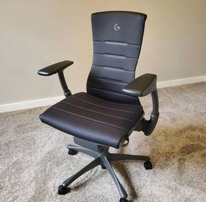 Chaise de bureau ergonomique moderne Miller X à dossier mi-haut, pivotante, pour cadre dirigeant, avec structure en acier, siège rembourré en tissu, hauteur réglable, noire - Product Image 5