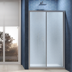 Bech S153 Box doccia scorrevole a due porte vetro 5mm con cromo IX misura 130cm regolabile per piccoli spazi - Product Image 1