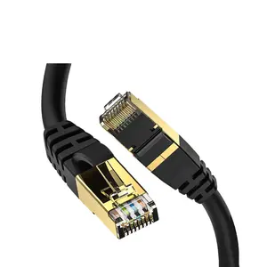 Cat 8 RJ45 Ethernet Cable High Speed Ethernet Cable 40Gbps with Gold Plated Plug Shielded F/FTP Wires for Router Modem Gaming