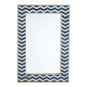 กรอบกระจกตกแต่งผนังทำด้วยมือฝังกระดูกสีเงินที่ทันสมัยด้วยงานฝีมือรูปพระจันทร์เสี้ยว - Product Image 3