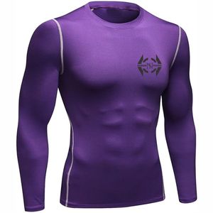 เสื้อรัดกล้ามเนื้อ MMA แบบสั่งทำพิเศษสำหรับผู้ชาย - เสื้อแขนยาวสำหรับยิวยิตสู ป้องกันรังสียูวี UPF50 แห้งเร็ว ผลิตจากผ้าสแปนเด็กซ์/โพลีเอสเตอร์ - Product Image 1