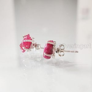Conjunto de Joyería para Mujer con Rubí Natural, Piedra de Nacimiento de Julio, Anillo Ajustable, Joyería Hecha a Mano, Plata de Ley 925 - Product Image 3