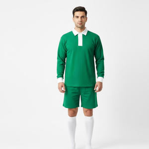 ชุดยูนิฟอร์มรักบี้ชาย ชุดกีฬาทีมแบบกำหนดเอง โรงงาน OEM ออกแบบโลโก้ตามสั่ง ทนทาน โพลีเอสเตอร์ 100% ระบายอากาศได้ดี แห้งเร็ว - Product Image 1