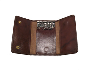 Porte-clés de voiture en cuir PU à bouton poussoir, étui solide à la mode - Product Image 3