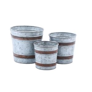 Macetas de Metal para decoración del hogar, nuevo diseño, alta calidad, jardín, más vendidas, galvanizadas, rústicas - Product Image 5
