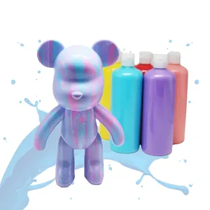 Excellent Quality Acrylic Fluid Pour Painting Bear DIY Pouring Acrylic Paint Art Painting