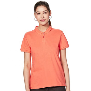 Usine directe personnalisé imprimé dames Spandex polos 60% coton 40% Polyester Style décontracté Logo court graphique T-Shirts - Product Image 1