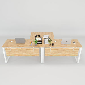 Sistema de Ensamblaje MConcept HBMC027, Escritorio en Forma de L Contemporáneo y Minimalista, Madera de Melamina MDF, Dos Patas de Acero Interconectadas - Product Image 2