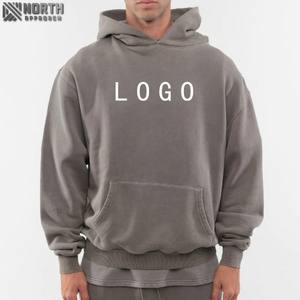 2025 alta calidad en blanco Regular Fit hombres peso pesado polar 100% algodón pulóver Sudadera con capucha transpirable secado rápido sudadera de invierno - Product Image 3