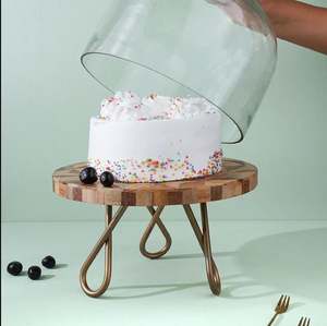 Soporte redondo para pasteles de alta calidad, soporte de postre de Metal de madera para boda, fiesta de cumpleaños, decoración de cupcakes, superventas, herramientas para pasteles - Product Image 1