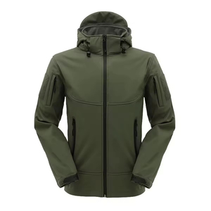 Vestes Softshell d'hiver avec logo personnalisé, en toile imperméable, avec col montant et fermeture éclair - Product Image 2