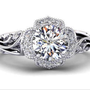 1CTW VVS Original Moissanite Diamond Wedding Set Platino Plateado 925 Anillo de compromiso de plata Alianza de boda para regalo de mujer - Product Image 1