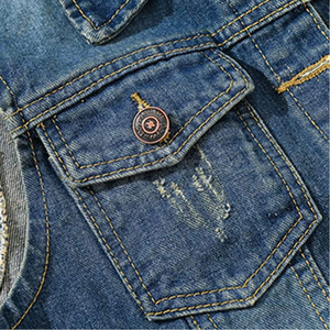 Chaleco sin mangas de mezclilla con cuello vuelto, estilo casual, bordes deshilachados, corte regular, para verano - Product Image 6