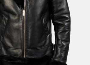 แจ็คเก็ตหนังแท้บุขนเทียมสำหรับผู้ชาย ปี 2025 - Product Image 4