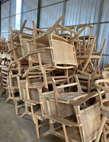 Fauteuil inclinable moderne en teck et rotin pour salon, chaise de loisirs contemporaine pour extérieur, salle de sport, chambre et école - Vente en gros