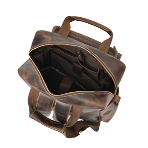 Sacs à dos en cuir véritable personnalisé à la mode pour hommes voyage sac à dos en cuir de grande capacité pour les affaires - Product Image 6