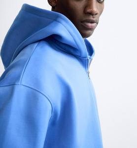 Media cremallera estilo hombres usan sudaderas con capucha cálidas último estilo manga larga excelente calidad adultos usan sudaderas con capucha - Product Image 3