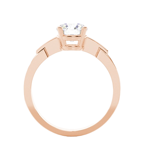 1.00 CT แหวนหมั้นเพชรที่โตในแล็บธรรมชาติ14K โรสโกลด์โซลิแทร์เครื่องประดับสำหรับงานเลี้ยงที่ได้รับการรับรองมาตรฐานด้านการตัดน่ารัก IGI - Product Image 2