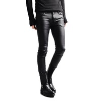 Pantalon en cuir de couleur unie avec le meilleur prix haut pantalon pour hommes en cuir véritable pas cher prix pantalon en cuir pour hommes