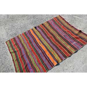 Tapis Vintage en laine turque rouge et vert ethnique Chic décor à la maison grande surface 9x12 Patchwork motif Latex support pour couloir - Product Image 4