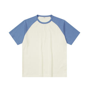 Diseño de logotipo personalizado OEM-Camiseta juvenil con mangas raglán de color japonés para hombre en mangas cortas estilo Denjue de moda. - Product Image 4