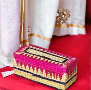 Caja multiusos de utilidad de hierba Sikki ecológica hecha a mano india, forma rectangular, estilo artístico, decoración del hogar, precio al por mayor - Product Image 2