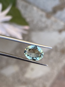 พลอยเพชรธรรมชาติ1.70กะรัตพลอยอะความารีนหายากมากเจียระไนทรงวงรีเพชรคุณภาพที่น่าทึ่งสำหรับทำเครื่องประดับลูกปัด - Product Image 5