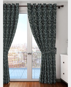 ผ้าม่านโพลีเอสเตอร์ทรงท่อ ผลิตในอินเดีย คุณภาพพรีเมียม หรูหรา ทันสมัย พร้อมผ้าคลุมหน้าต่าง พิมพ์ลายคุณภาพสูง ป้องกันแสงได้เต็มที่ - Product Image 2