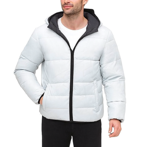 2025 Premium Quality Hooded Winter Custom Canvas <b>Puffer</b> <b>Jacket</b> <b>Men</b> High Street Zipper Button Front OEM Service All Colors - Product Image 1