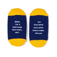 Calcetines divertidos Gen Z con refranes inferiores Estilo de jerga de Internet Algodón suave Logotipo personalizado Regalo para niños adolescentes o hombres