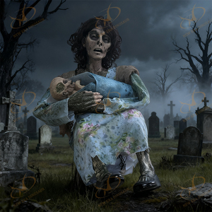 OEM Nhà Ma Ám animatronics nhà sản xuất tùy chỉnh đáng sợ ma và Zombie mô hình cho Halloween sự kiện kinh dị - Product Image 1