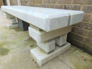 Banc en marbre élégant de nouveau design dans des tailles personnalisées, siège extérieur en marbre du Pakistan, siège de banc en marbre de qualité supérieure - Product Image 4