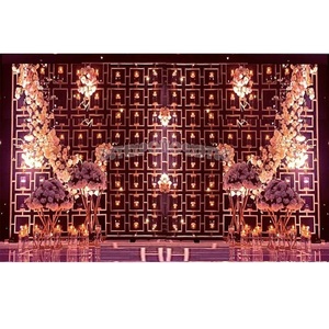 Fondo de noche de recepción de boda único, paredes de velas, escenario de boda de ensueño, paredes de velas, decoración de boda más bonita, telón de fondo de velas - Product Image 1