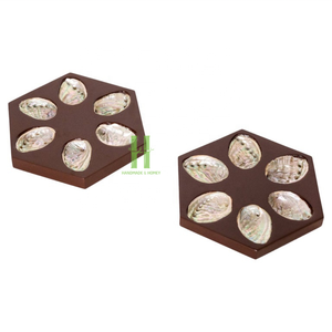 Plateau Décoratif Unique avec Nacre Design Boho Plats Assiettes pour Présentoir à Chocolat Plateau de Service du Ramadan du Vietnam - Product Image 2