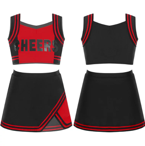 ผู้ผลิตชุดเชียร์ลีดเดอร์คุณภาพสูง ชุดเชียร์ลีดเดอร์สีแดงขาวแบบกำหนดเอง - Product Image 1